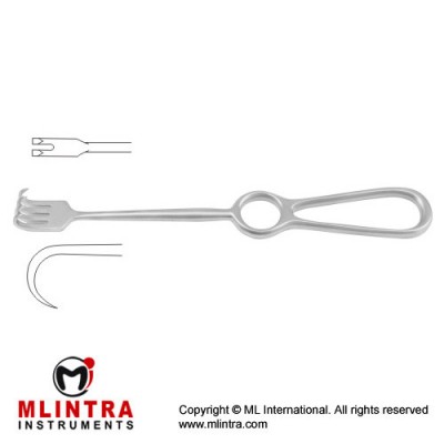 Kocher Retractor 2 Sharp Prongs Stainless Steel, 22 cm - 8 3/4"